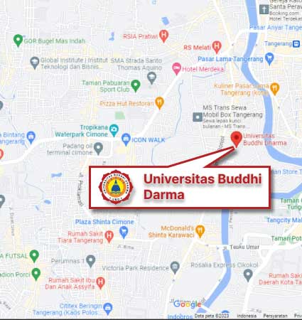 Lokasi dan Peta (Google Map) Magister Universitas Buddhi Dharma Nomor