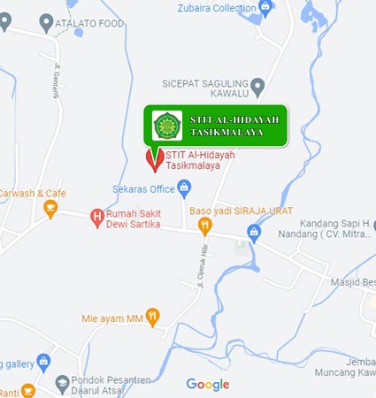 Lokasi dan Peta (Google Map) STAI Al-Hidayah Tasikmalaya Nomor